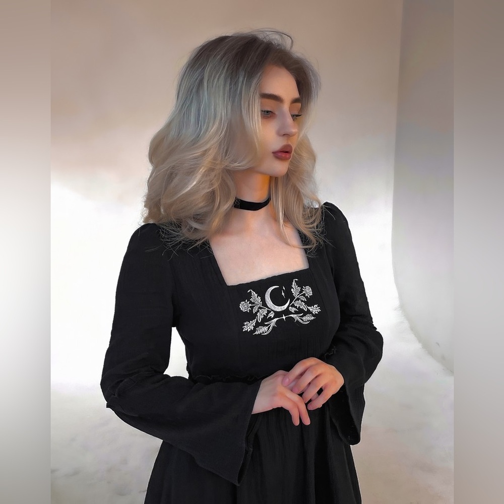 Disturbia Aradia Embroidered Midi Dress US 14 / UK 18 - Picture 8 of 10